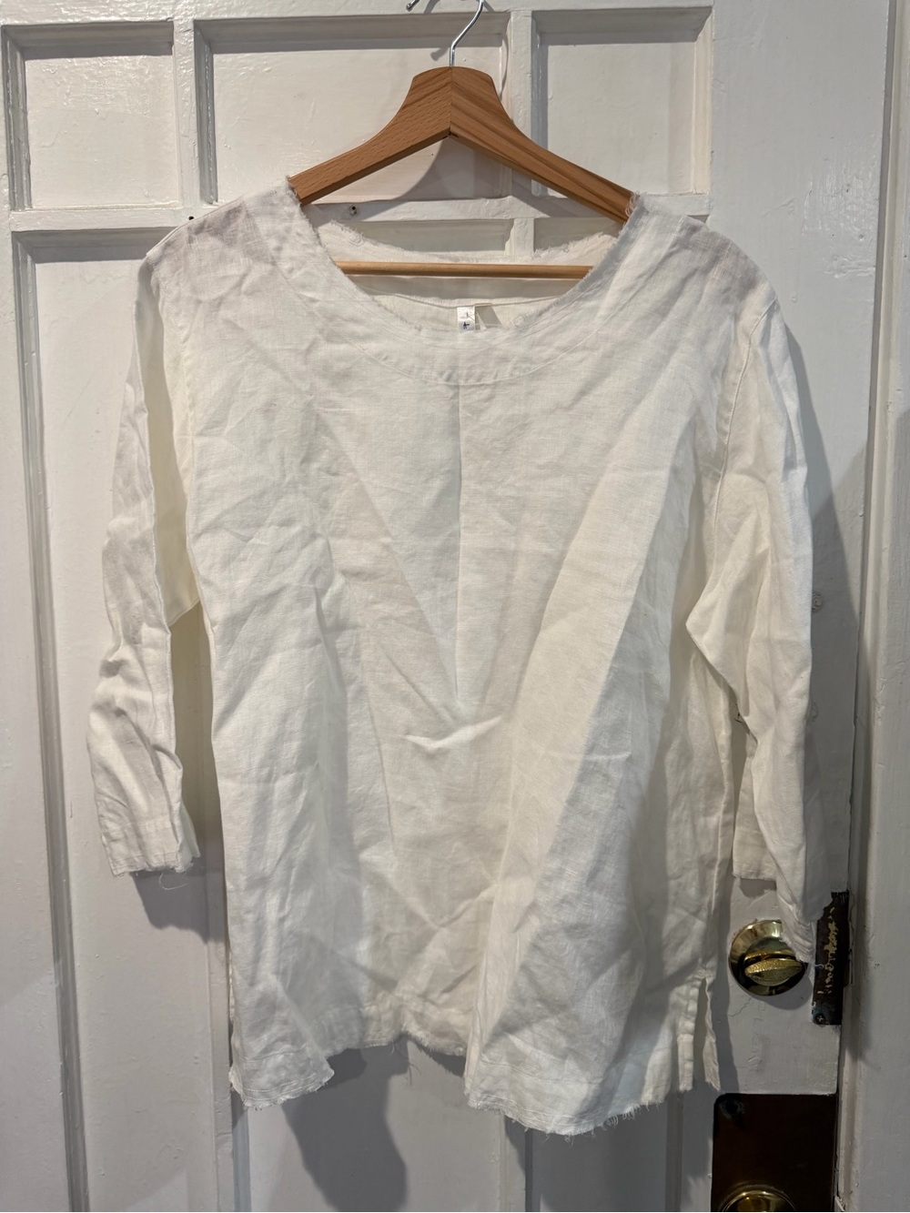 White Linen Top with 'alee n' Brand Tag
